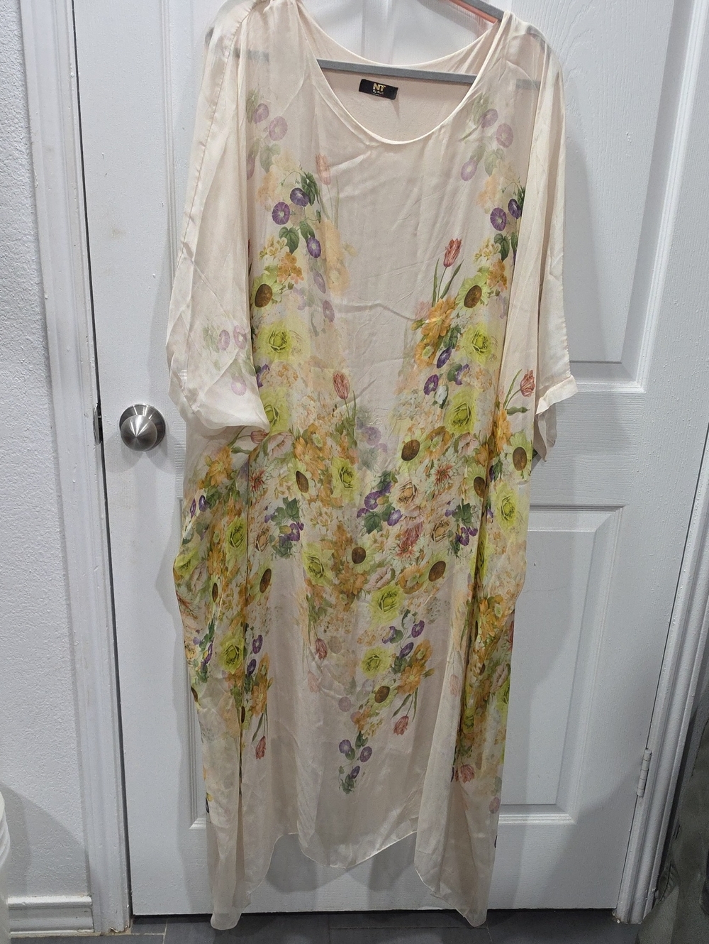 Cream Floral Maxi Dress